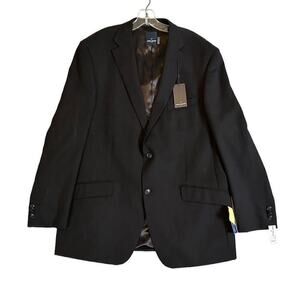 Daniel Hechter Paris Men's Black Sport Coat Blazer Size 46 Classic Fit 2 Button